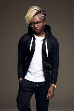 Adult non-binary with  blonde hair