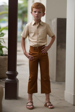 Honduran child boy with  ginger hair