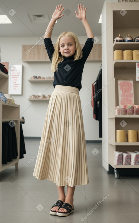 American child female with  blonde hair