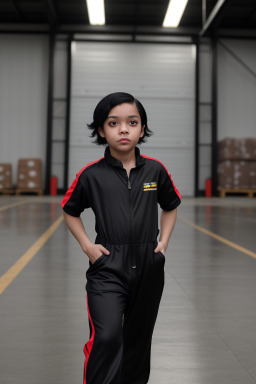 Filipino child non-binary with  black hair