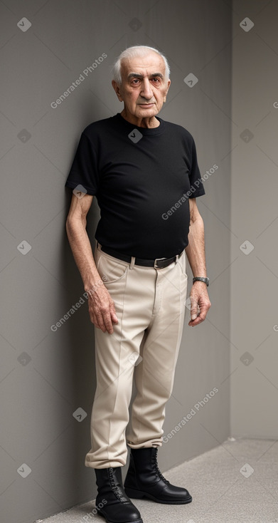 Armenian elderly male with  black hair