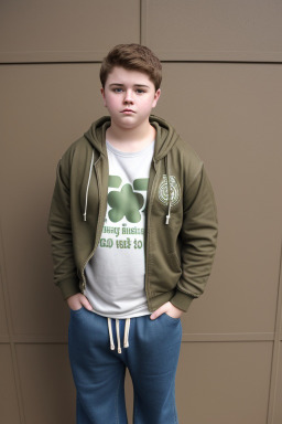 Irish teenager boy with  brown hair