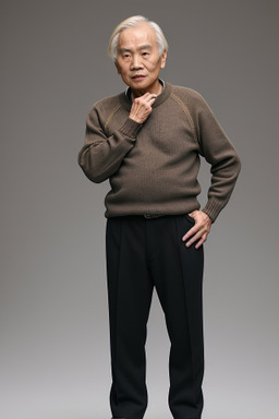 Taiwanese elderly male with  blonde hair