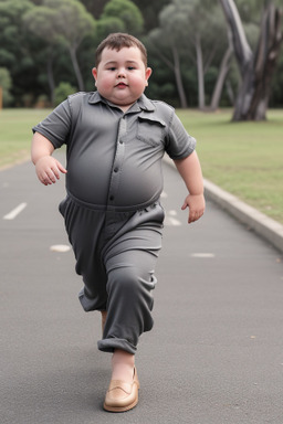 Australian child boy with  gray hair