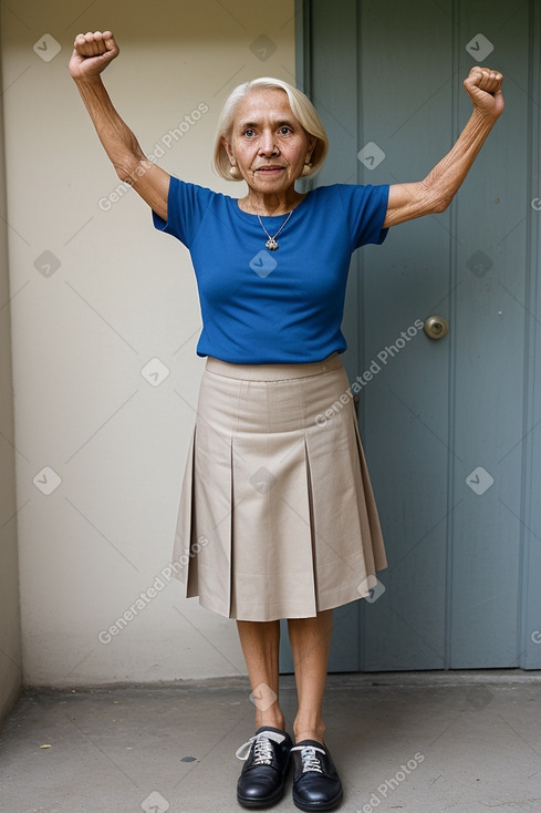 Guatemalan elderly female with  blonde hair