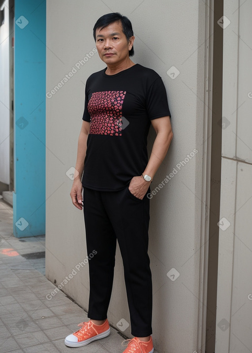 Vietnamese 45 years male with  black hair