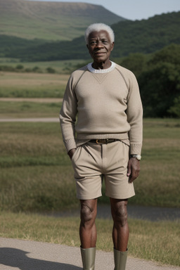 Ghanaian elderly male with  black hair