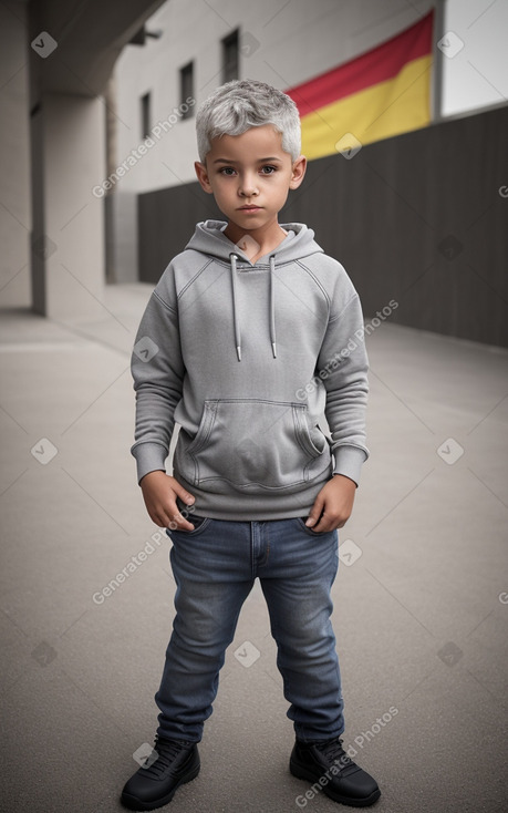 Spanish child boy with  gray hair