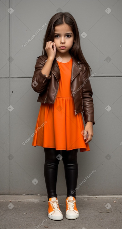 Venezuelan child girl with  brown hair