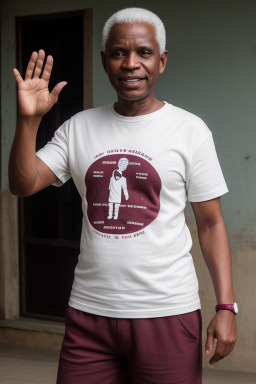 Tanzanian middle-aged male with  white hair