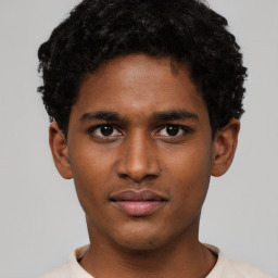 Neutral latino young-adult male with short  brown hair and brown eyes