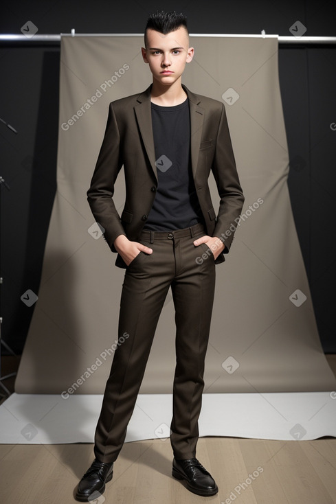 Belgian teenager boy with  black hair