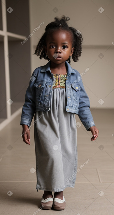 Senegalese infant girl with  gray hair