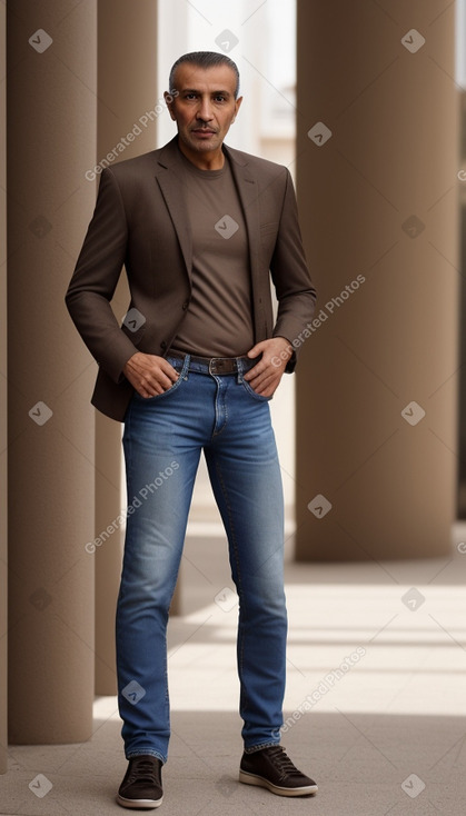 Algerian 45 years male with  brown hair