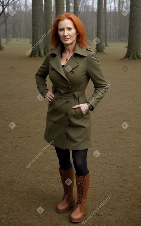 Croatian middle-aged female with  ginger hair