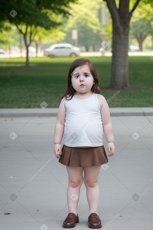 Albanian infant girl with  brown hair