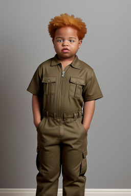 African american child boy with  ginger hair