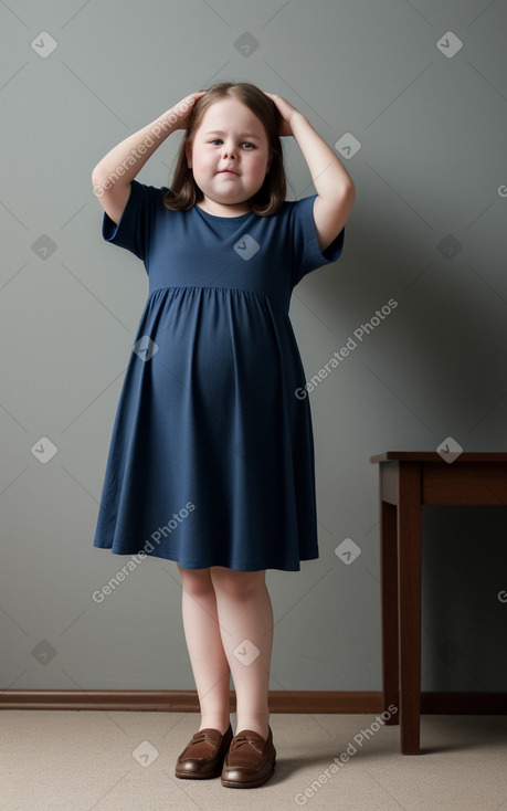 Swedish child girl with  brown hair