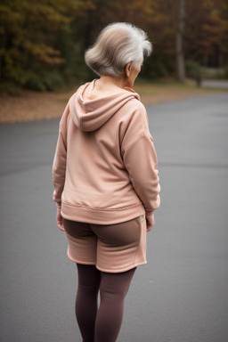 Elderly female with  brown hair