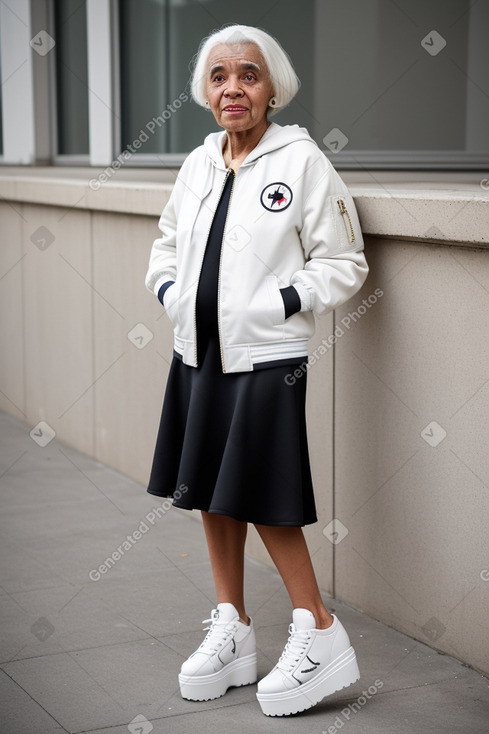 Dominican elderly female with  white hair