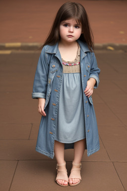 Paraguayan infant girl with  brown hair