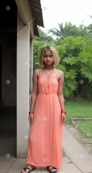 Bangladeshi teenager girl with  blonde hair