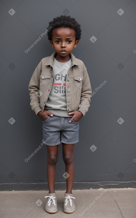 Ethiopian child boy with  gray hair