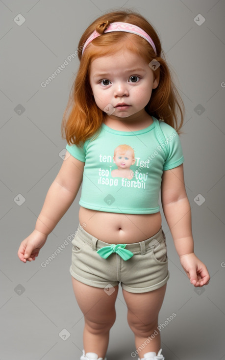 Honduran infant girl with  ginger hair