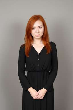 Macedonian adult female with  ginger hair