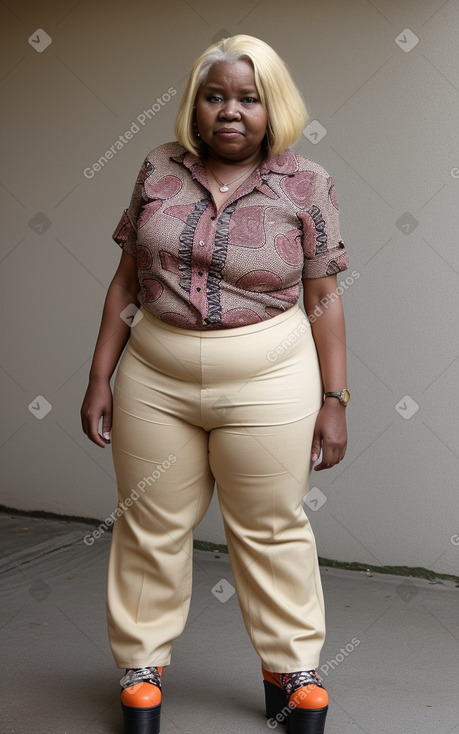 African elderly female with  blonde hair