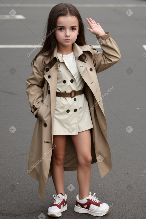 Albanian child girl with  brown hair