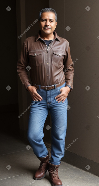 Guatemalan middle-aged male with  brown hair