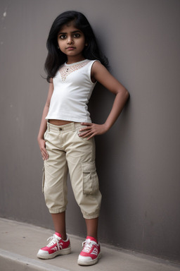 Indian child girl with  white hair