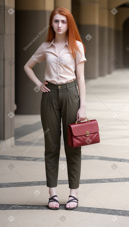 Syrian young adult female with  ginger hair