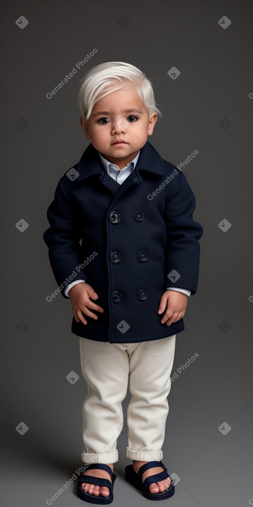 Ecuadorian infant boy with  white hair