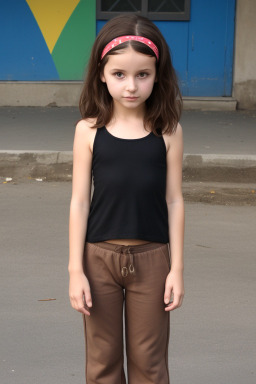 Romanian child girl with  brown hair