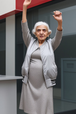 Bahraini elderly female with  gray hair