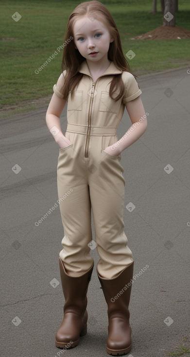 Child female with  brown hair