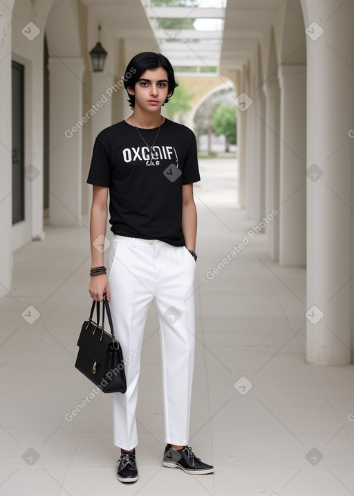 Turkish teenager male with  black hair