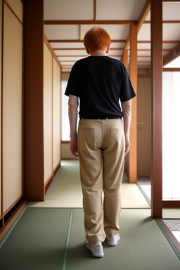 Japanese elderly male with  ginger hair