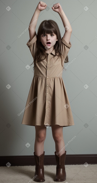 Georgian child girl with  brown hair