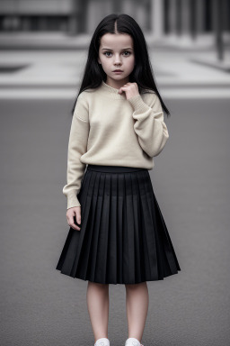 Hungarian child girl with  black hair