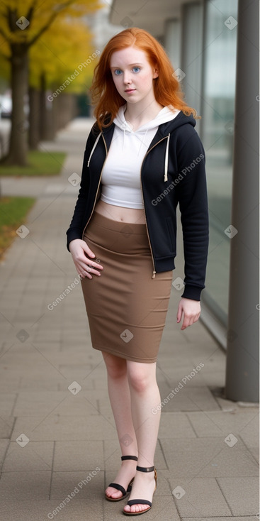 Irish young adult female with  ginger hair