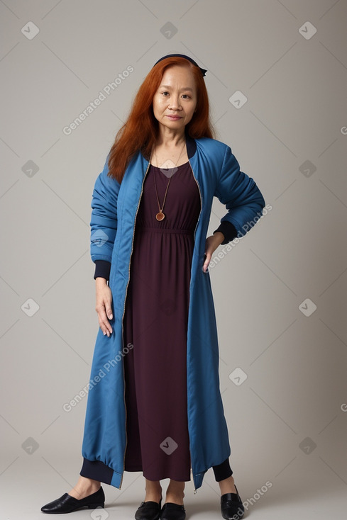 Filipino 45 years female with  ginger hair