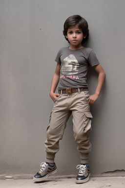 Venezuelan child boy with  brown hair