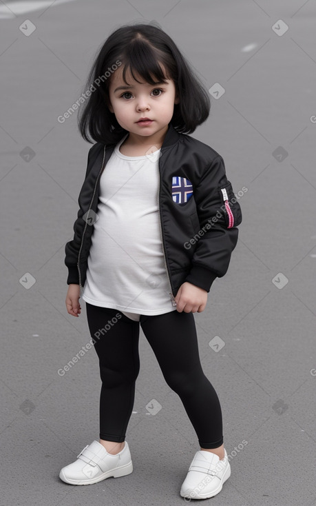 Norwegian infant girl with  black hair