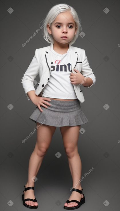 Hispanic infant girl with  white hair