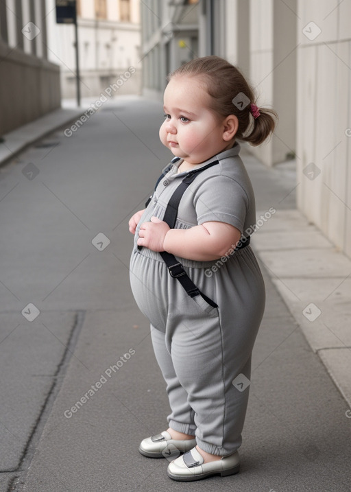 Croatian infant girl with  gray hair