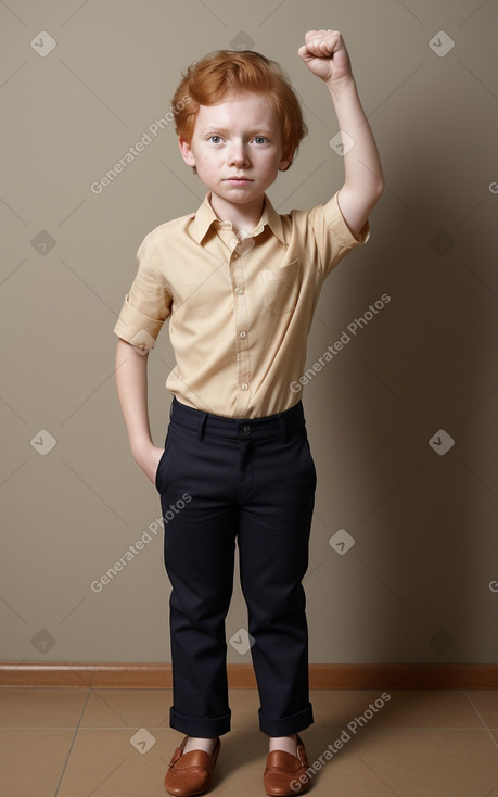 Peruvian child boy with  ginger hair