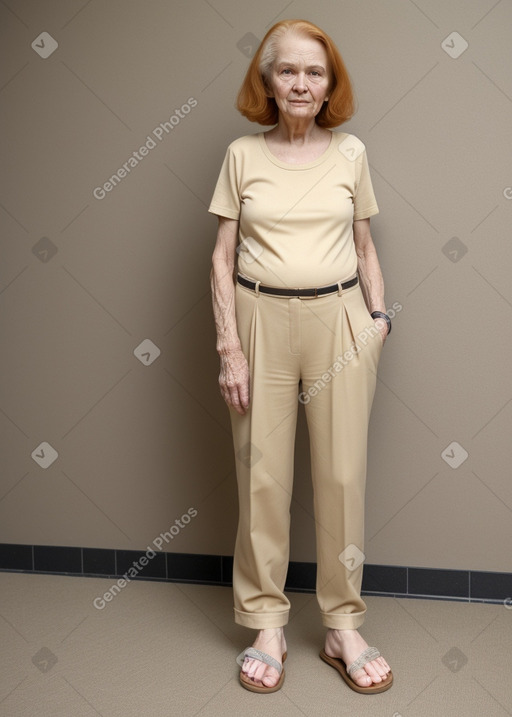 Elderly female with  ginger hair